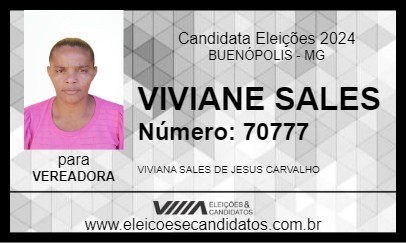 Candidato VIVIANE SALES 2024 - BUENÓPOLIS - Eleições