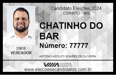 Candidato CHATINHO DO BAR 2024 - CORINTO - Eleições