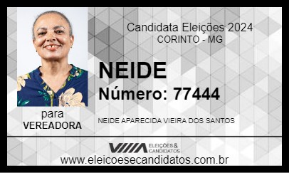 Candidato NEIDE 2024 - CORINTO - Eleições