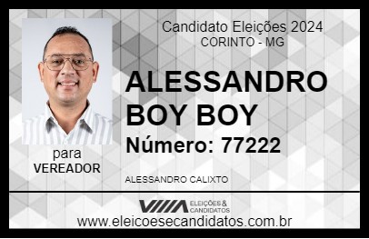 Candidato ALESSANDRO BOY BOY 2024 - CORINTO - Eleições