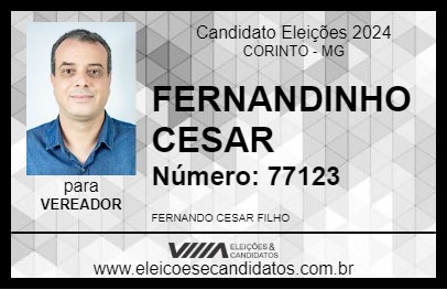 Candidato FERNANDINHO CESAR 2024 - CORINTO - Eleições