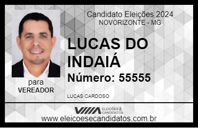 Candidato LUCAS DO INDAIÁ  2024 - NOVORIZONTE - Eleições