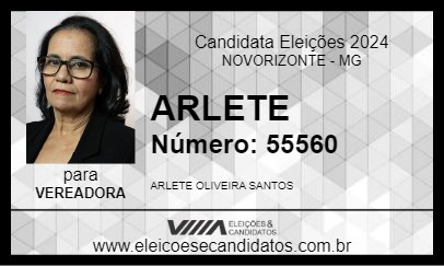 Candidato ARLETE 2024 - NOVORIZONTE - Eleições