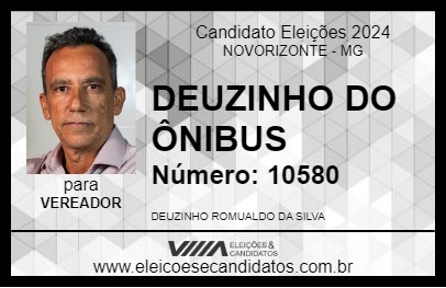 Candidato DEUZINHO DO ÔNIBUS 2024 - NOVORIZONTE - Eleições