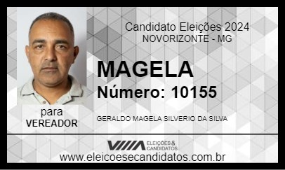 Candidato MAGELA 2024 - NOVORIZONTE - Eleições