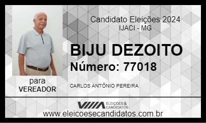 Candidato BIJU DEZOITO 2024 - IJACI - Eleições