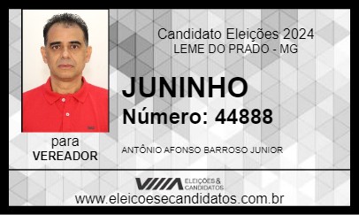 Candidato JUNINHO 2024 - LEME DO PRADO - Eleições