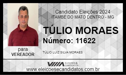 Candidato TÚLIO MORAES 2024 - ITAMBÉ DO MATO DENTRO - Eleições