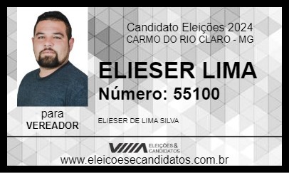 Candidato ELIESER LIMA 2024 - CARMO DO RIO CLARO - Eleições