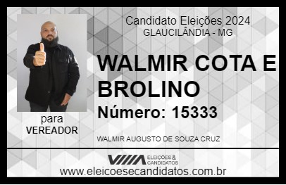 Candidato WALMIR COTA E BROLINO 2024 - GLAUCILÂNDIA - Eleições