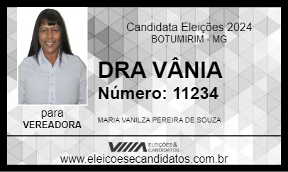 Candidato DRA VÂNIA 2024 - BOTUMIRIM - Eleições