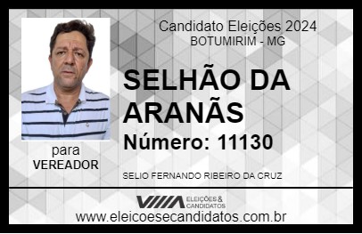 Candidato SELHÃO DA ARANÃS 2024 - BOTUMIRIM - Eleições