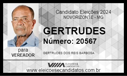 Candidato GERTRUDES 2024 - NOVORIZONTE - Eleições