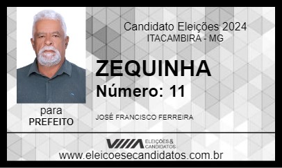 Candidato ZEQUINHA 2024 - ITACAMBIRA - Eleições