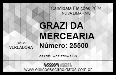 Candidato GRAZI DA MERCEARIA 2024 - NOVA LIMA - Eleições