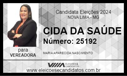 Candidato CIDA DA SAÚDE 2024 - NOVA LIMA - Eleições