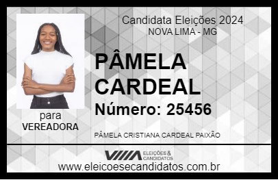 Candidato PÂMELA CARDEAL 2024 - NOVA LIMA - Eleições