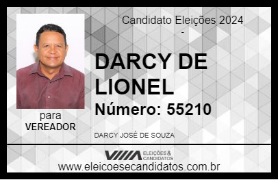 Candidato DARCY DE LIONEL 2024 - GLAUCILÂNDIA - Eleições