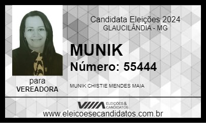 Candidato MUNIK 2024 - GLAUCILÂNDIA - Eleições