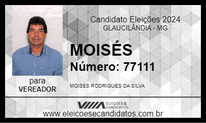 Candidato MOISÉS 2024 - GLAUCILÂNDIA - Eleições