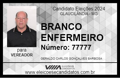 Candidato BRANCO ENFERMEIRO 2024 - GLAUCILÂNDIA - Eleições