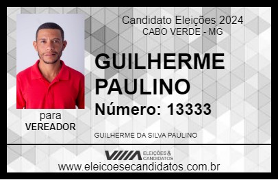 Candidato GUILHERME PAULINO 2024 - CABO VERDE - Eleições