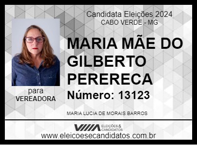 Candidato MARIA MÃE DO GILBERTO PERERECA 2024 - CABO VERDE - Eleições