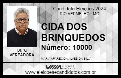 Candidato CIDA DOS BRINQUEDOS 2024 - RIO VERMELHO - Eleições