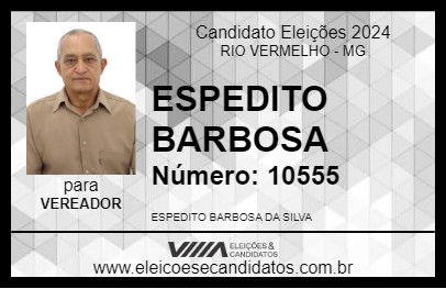 Candidato ESPEDITO BARBOSA 2024 - RIO VERMELHO - Eleições