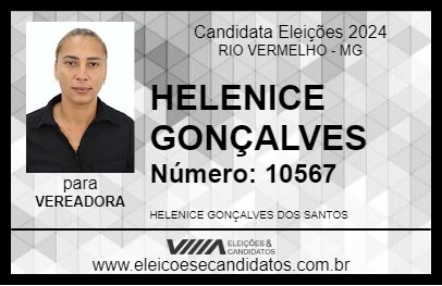 Candidato HELENICE GONÇALVES 2024 - RIO VERMELHO - Eleições