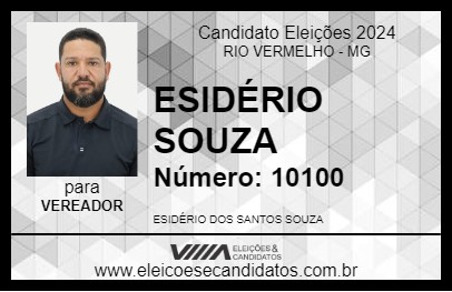 Candidato ESIDÉRIO SOUZA 2024 - RIO VERMELHO - Eleições