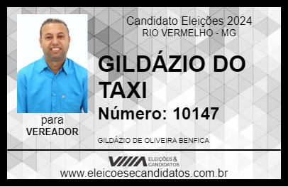 Candidato GILDÁZIO DO TAXI 2024 - RIO VERMELHO - Eleições