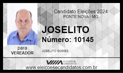 Candidato JOSELITO 2024 - PONTE NOVA - Eleições