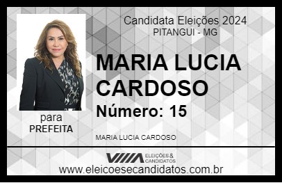 Candidato MARIA LUCIA CARDOSO 2024 - PITANGUI - Eleições