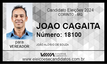 Candidato JOAO CAGAITA 2024 - CORINTO - Eleições