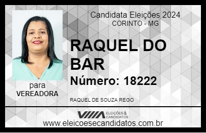 Candidato RAQUEL DO BAR 2024 - CORINTO - Eleições