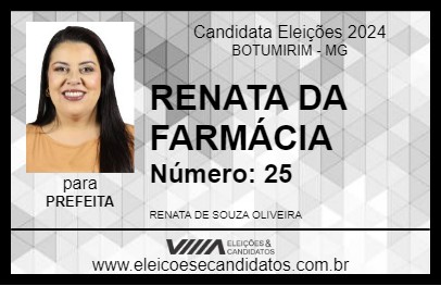 Candidato RENATA DA FARMÁCIA 2024 - BOTUMIRIM - Eleições