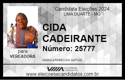 Candidato CIDA CADEIRANTE 2024 - LIMA DUARTE - Eleições