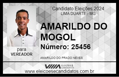 Candidato AMARILDO DO MOGOL 2024 - LIMA DUARTE - Eleições