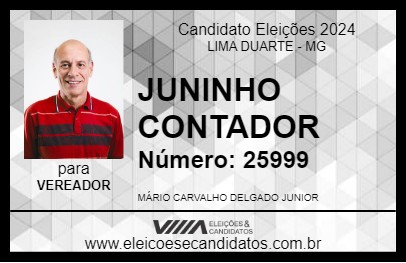 Candidato JUNINHO CONTADOR 2024 - LIMA DUARTE - Eleições