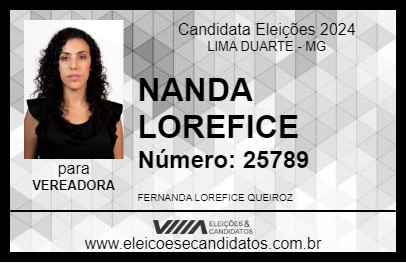 Candidato NANDA LOREFICE 2024 - LIMA DUARTE - Eleições