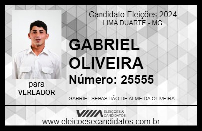 Candidato GABRIEL OLIVEIRA 2024 - LIMA DUARTE - Eleições