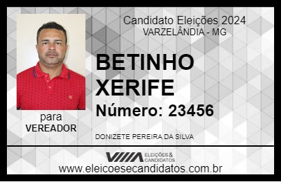 Candidato BETINHO XERIFE 2024 - VARZELÂNDIA - Eleições