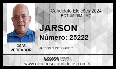 Candidato JARSON 2024 - BOTUMIRIM - Eleições