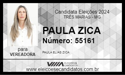 Candidato PAULA ZICA 2024 - TRÊS MARIAS - Eleições