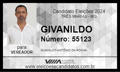 Candidato GIVANILDO 2024 - TRÊS MARIAS - Eleições