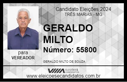 Candidato GERALDO MILTO 2024 - TRÊS MARIAS - Eleições