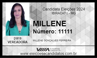 Candidato MILLENE 2024 - IBIRACATU - Eleições