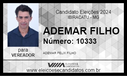 Candidato ADEMAR FILHO 2024 - IBIRACATU - Eleições