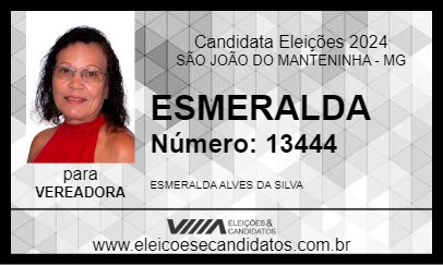 Candidato ESMERALDA 2024 - SÃO JOÃO DO MANTENINHA - Eleições